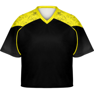 Black & Yelloy Colorblocked Printed Lacrosse Wear Jersey