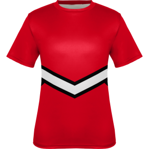 Solid Red Sublimation Printed Tennis Wear Tee