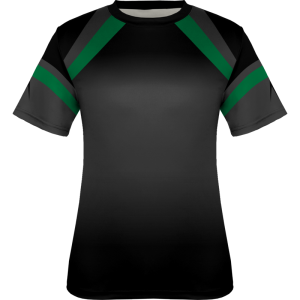 Women Black Colorblock Printed Tennis T Shirt